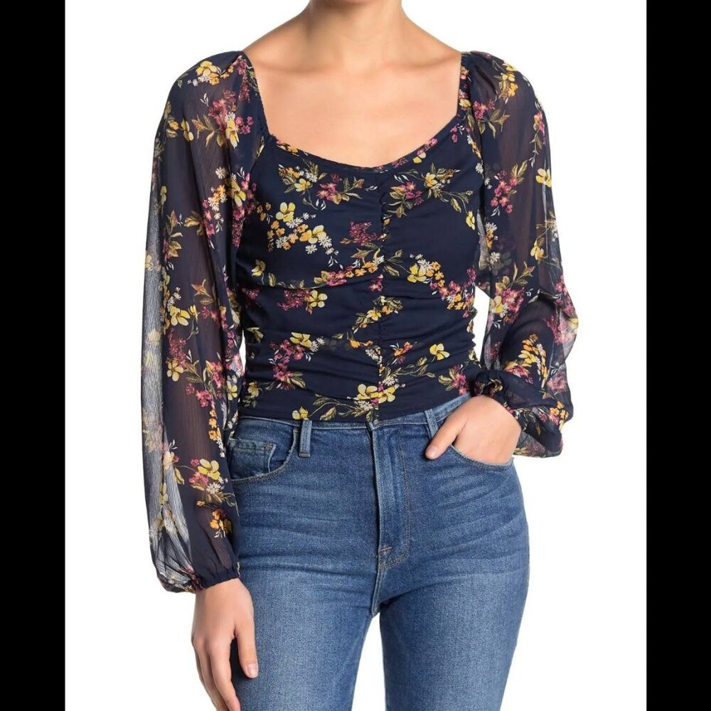 Nordstrom Rack (Love, Fire) | Floral Blouse | Sz Medium